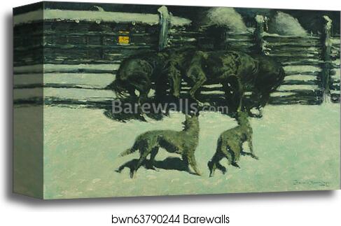 The Call for Help by Frederic Remington, Canvas Print