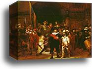 The Night Watch (The Militia Company of Captain Frans Banning Cocq and of Lieutenant Willem van Ruytenburgh) by Rembrandt Harmenszoon Van Rijn, Canvas Print