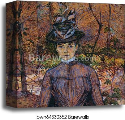 Portrait de Suzanne Valadon (Madame Suzanne Valadon, artiste peintre) by Henri De Toulouse-Lautrec, Canvas Print