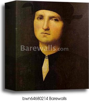 Portrait of a Young Man by Pietro Perugino, Canvas Print