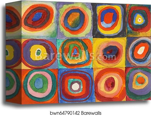 Color Study – Squares with Concentric Circles by Wassily Kandinsky, Canvas Print Color Study – Squares with Concentric Circles by Wassily Kandinsky, Canvas Print