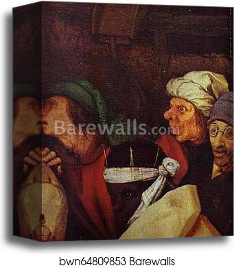The Adoration of the Kings. Detail by Pieter Bruegel The Elder, Canvas Print
