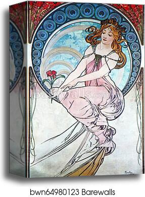Painting by Alphonse Mucha, Canvas Print