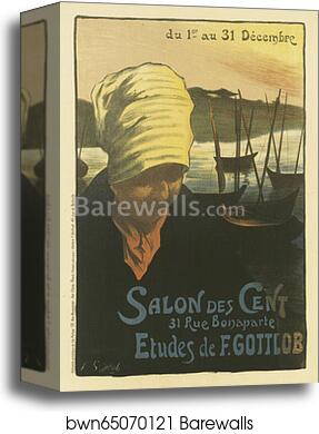 Salon des Cent by Fernand Louis Gottlob, Canvas Print