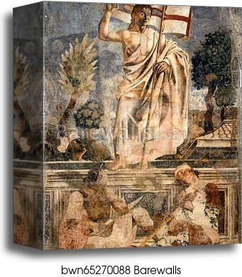 Resurrection. Detail by Andrea Del Castagno, Canvas Print