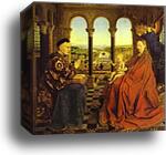 The Virgin of the Chancellor Rolin by Jan Van Eyck, Canvas Print