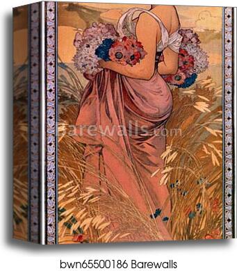 Summer by Alphonse Mucha, Canvas Print