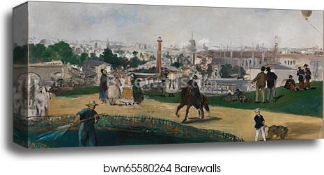 Fra Verdensutstillingen i Paris i 1867 by Édouard Manet, Canvas Print