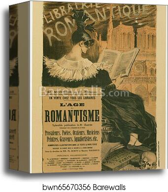Librairie Romantique by Eugène Grasset, Canvas Print