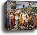 St. Augustine Departing for Milan by Benozzo Gozzoli, Canvas Print