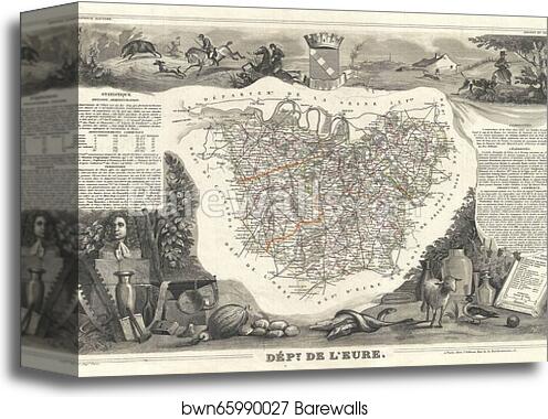 Dept. de l'Eure by Victor Jules Levasseur, Canvas Print
