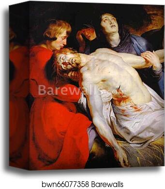The Entombment. Detail by Peter Paul Rubens, Canvas Print