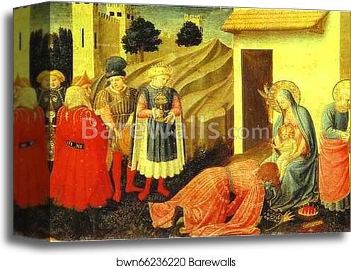 Annunciation. Adoration of the Magi by Fra Angelico, Canvas Print