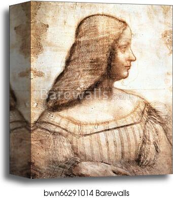 Isabella d'Este by Leonardo Da Vinci, Canvas Print