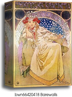 Princezna Hyacinta by Alphonse Mucha, Canvas Print