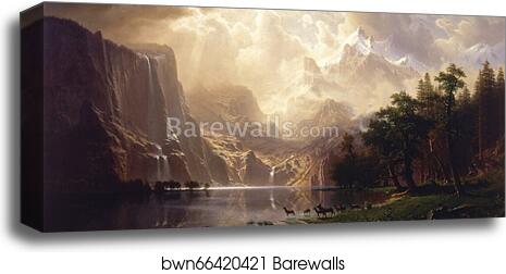 Among the Sierra Nevada, California by Albert Bierstadt, Canvas Print