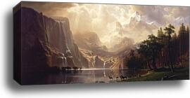 Among the Sierra Nevada, California by Albert Bierstadt, Canvas Print