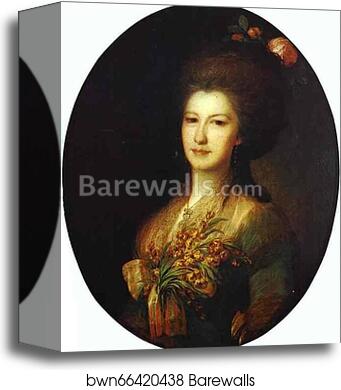 Portrait of Countess Elizaveta Santi by Fedor Rokotov, Canvas Print Portrait of Countess Elizaveta Santi by Fedor Rokotov, Canvas Print