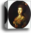 Portrait of Countess Elizaveta Santi by Fedor Rokotov, Canvas Print