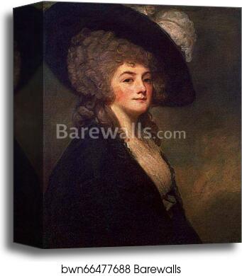 Portrait of Mrs. Harriet Greer by George Romney, Canvas Print