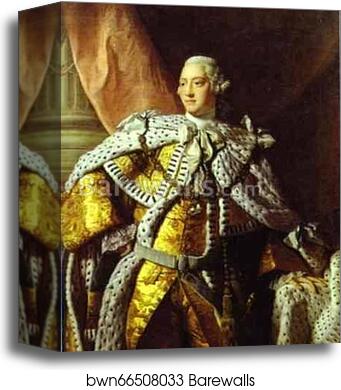 Portrait of George III by Allan Ramsay, Canvas Print