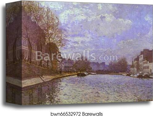 The Saint-Martin Canal in Paris by Alfred Sisley, Canvas Print