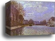 The Saint-Martin Canal in Paris by Alfred Sisley, Canvas Print