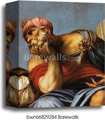 Old Man Wearing a Turban. Detail by Paolo Veronese, Canvas Print