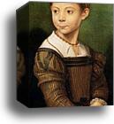 Portrait of Three Children. Detail by Sofonisba Anguissola, Canvas Print