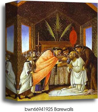Last Communion of St. Jerome by Alessandro Botticelli, Canvas Print