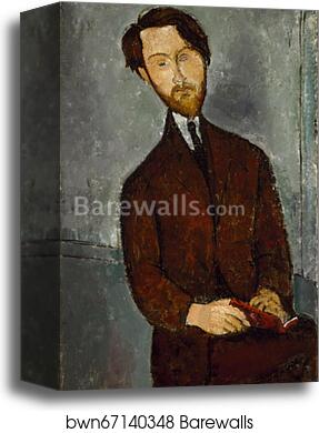 Léopold Zborowski by Amedeo Modigliani, Canvas Print