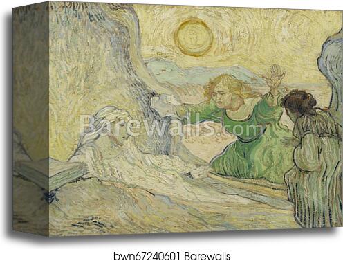 The raising of Lazarus (after Rembrandt) by Vincent Van Gogh, Canvas Print
