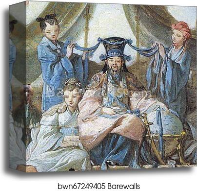 The Chinese Wedding. Detail by François Boucher, Canvas Print