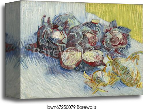 Red cabbages and onions by Vincent Van Gogh, Canvas Print Red cabbages and onions by Vincent Van Gogh, Canvas Print
