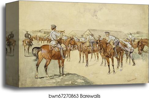 A Call to Arms by Frederic Remington, Canvas Print
