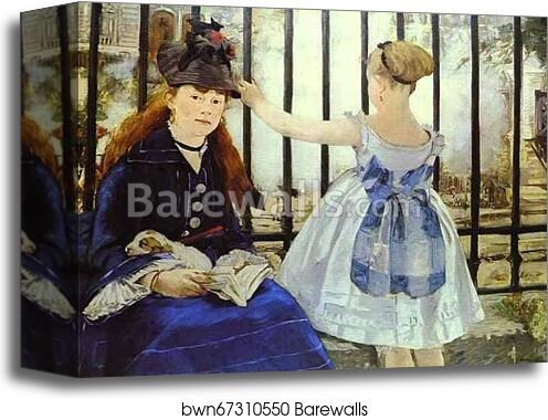 The Railway by Edouard Manet, Canvas Print