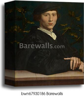 Derich Born (1510?-49) by Hans Holbein The Younger, Canvas Print