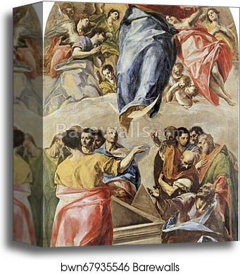 Assumption of the Virgin by El Greco, Canvas Print
