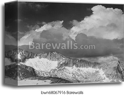 Clouds - White Pass, Kings River Canyon (Proposed as a national park), California, 1936.  Photographs of National Parks and Monuments, compiled 1941 - 1942, documenting the period ca. 1933 - 1942 by Ansel Adams (1902-1984), Canvas Print