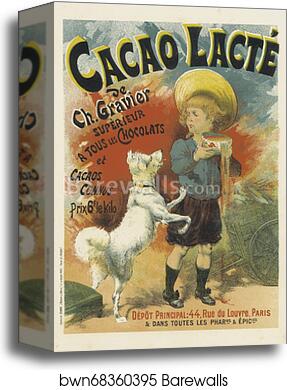 Cacao lacté, de Ch. Gravier by Lucien Lefèvre, Canvas Print