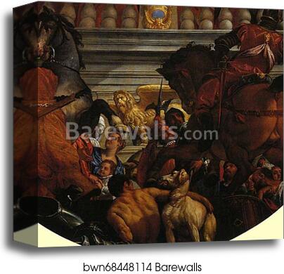 Triumph of Venice. Detail by Paolo Veronese, Canvas Print