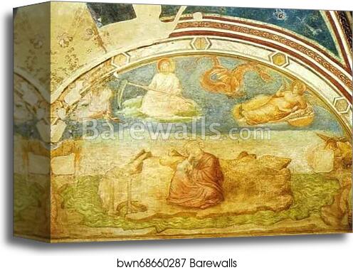 Vision of John the Evangelist on Patmos by Giotto, Canvas Print