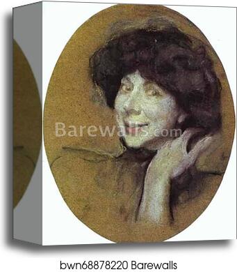 Portrait of Anna Benois by Valentin Serov, Canvas Print