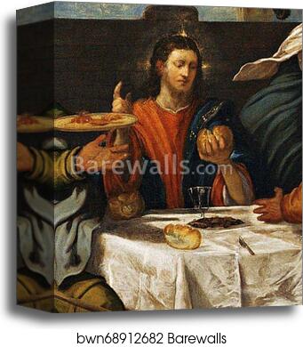 Supper at Emmaus. Detail by Jacopo Robusti, Called Tintoretto, Canvas Print