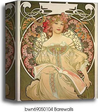 Daydream by Alphonse Mucha, Canvas Print