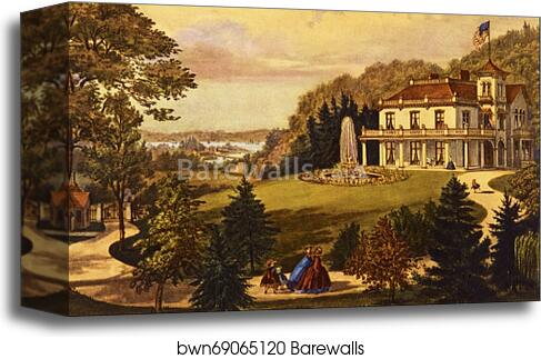 Life in the Country - Evening by Currier & Ives, Canvas Print