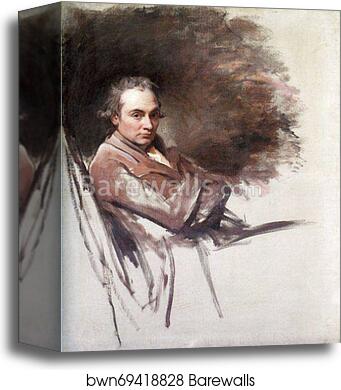 Self-Portrait by George Romney, Canvas Print