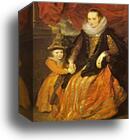 Portrait of Susanna Fourment and Her Daughter by Sir Anthony Van Dyck, Canvas Print