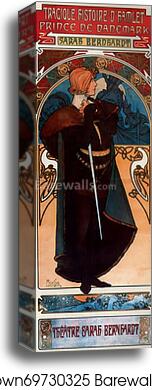 Hamlet by Alphonse Mucha, Canvas Print