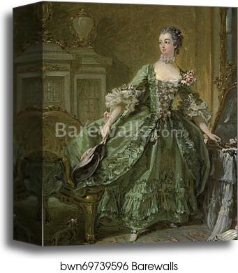Madame de Pompadour Standing at her Dressing Table by François Boucher, Canvas Print